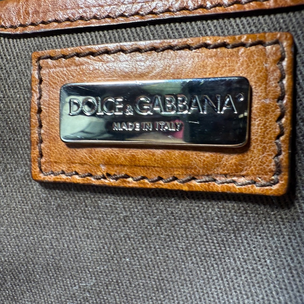 Dolce & Gabbana Leopard Print Satchel with Brown Accents - Picture 12 of 16